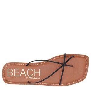 NIB Beach by Matisse Black Coastline Strappy Sandals Sz 9 $40 Leather